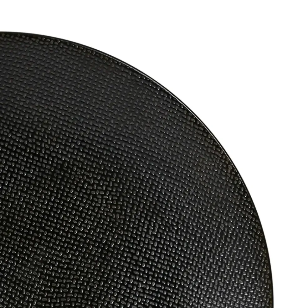 Assiette plate en grès noir d27cm - Vesuvio