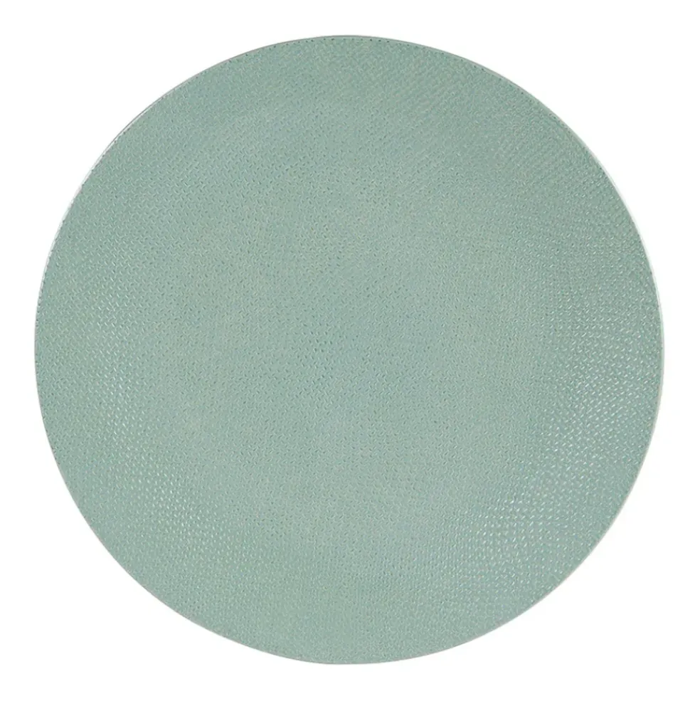Assiette plate en grès sauge d27cm - Vesuvio