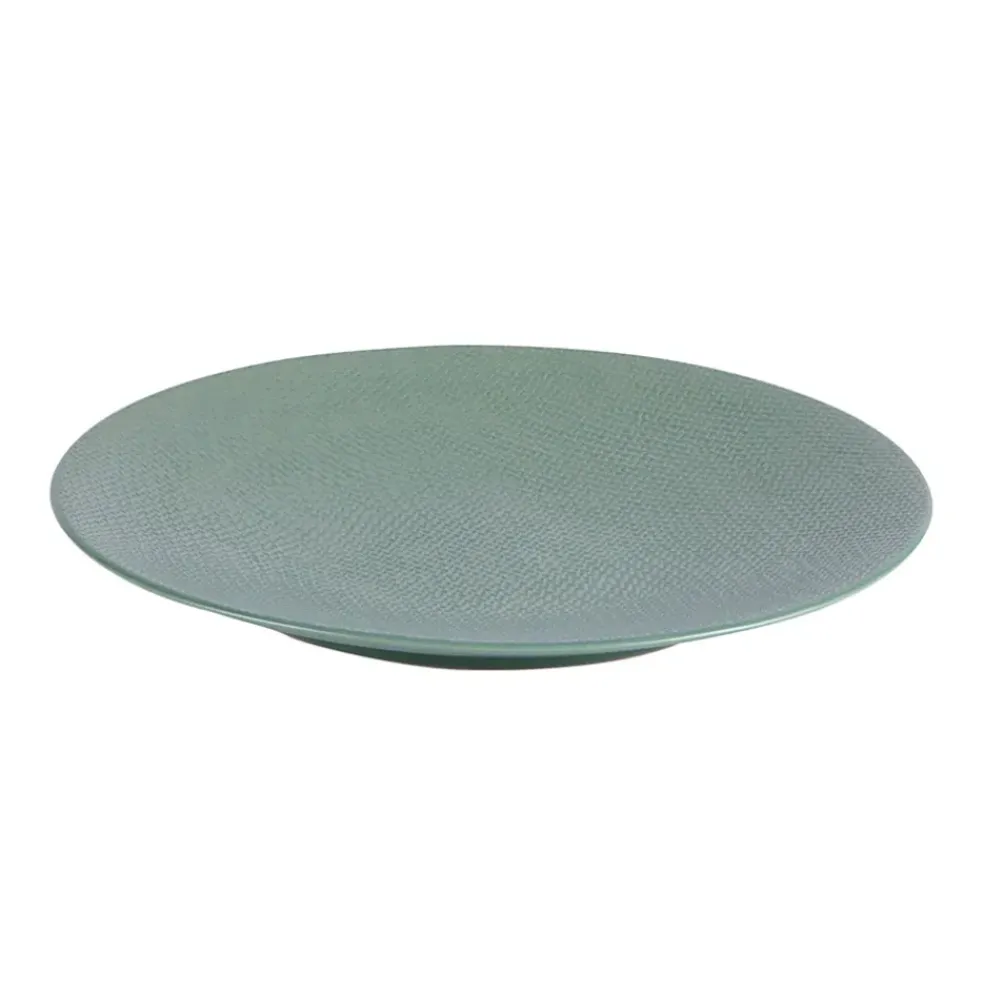 Assiette plate en grès sauge d27cm - Vesuvio