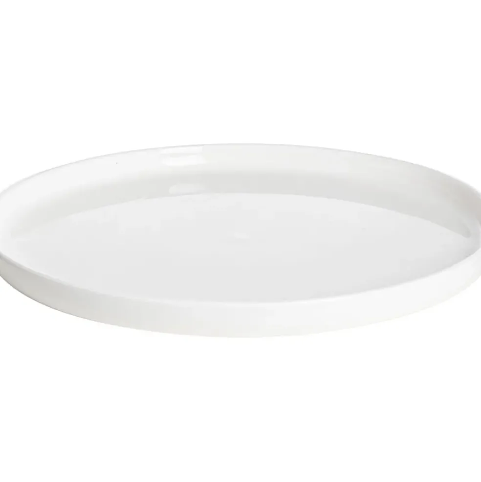 Assiette plate en porcelaine blanche d26cm - Stockholm