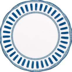 Assiette plate en porcelaine bleu d27cm - Napoli