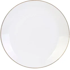 Assiette plate en porcelaine lisere doré d26cm