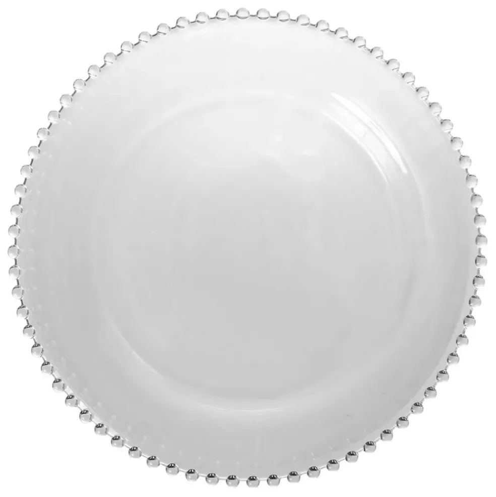 Assiette plate en verre d26cm - perloa