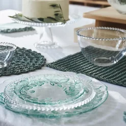 Assiette plate en verre d26cm - perloa