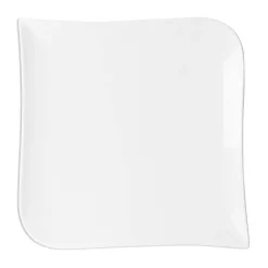 Assiette plate 25.5x25.5cm melody blanc