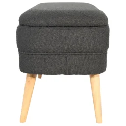 Banc coffre bouclette anthracite - Eleonor