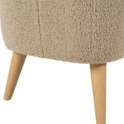Banc coffre en bouclette sable - Claudine