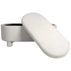 Banc coffre en tissu écru - Tessia