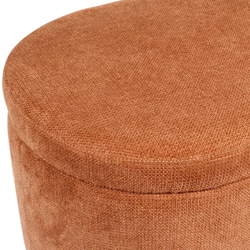 Banc coffre en tissu terracotta - Tessia
