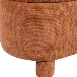 Banc coffre en tissu terracotta - Tessia