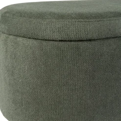 Banc coffre en tissu vert - Tessia