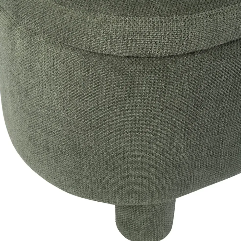 Banc coffre en tissu vert - Tessia