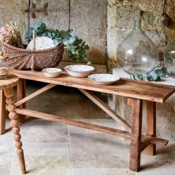 Banc en bois recyclé naturel - Campagne