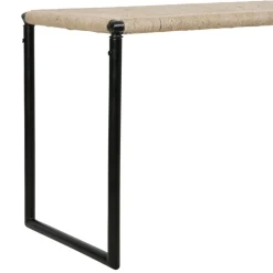 Banc en jute naturel et fer noir - madeira