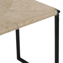 Banc en jute naturel et fer noir - madeira