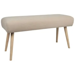 Banc en lin coton et pin écru - Element