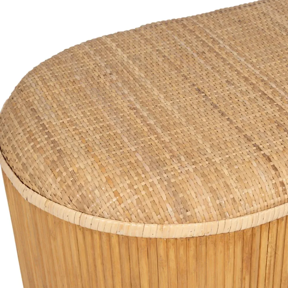 Banc en rotin et bambou naturel - Tamba