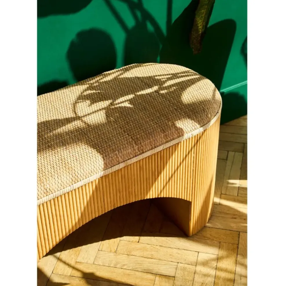 Banc en rotin et bambou naturel - Tamba