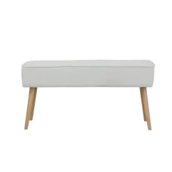 Banc en tissu bouclette ecru - Popy