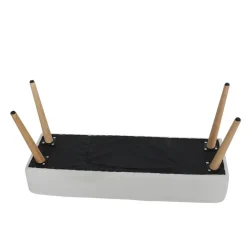 Banc en tissu bouclette ecru - Popy