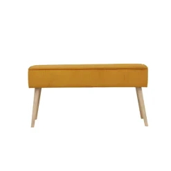 Banc en velours côtelé abricot - Popy