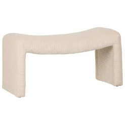 Banc en velours côtelé écru - Minimal