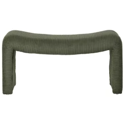 Banc en velours côtelé vert - Minimal