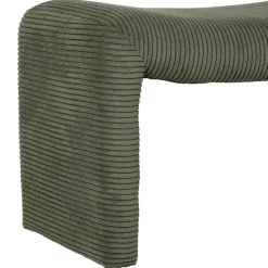 Banc en velours côtelé vert - Minimal