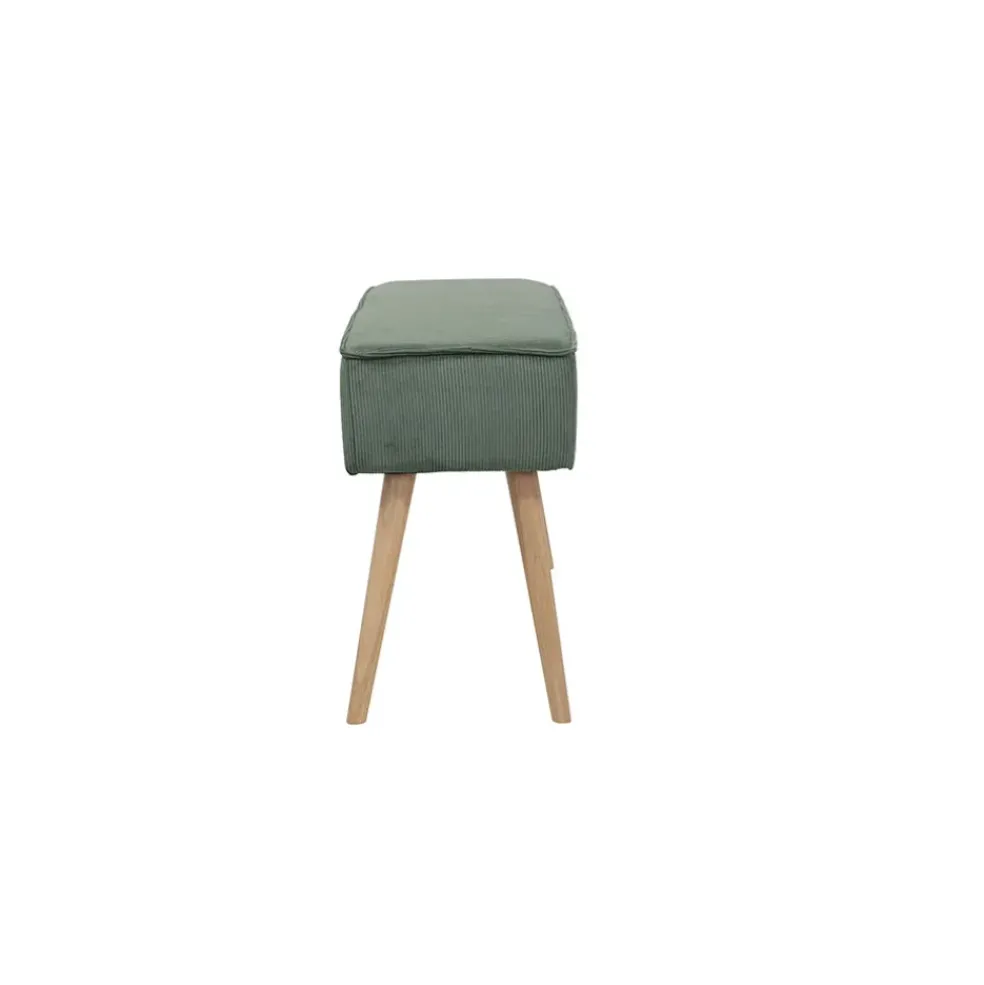 Banc en velours côtelé vert - Popy