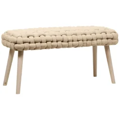 Banc naturel en tissu et pin - Element