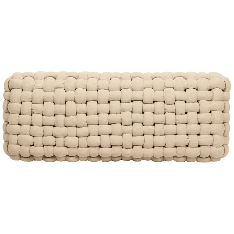 Banc naturel en tissu et pin - Element