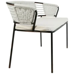 Banquette 2 places en fer noir et coton beige - Cobalt