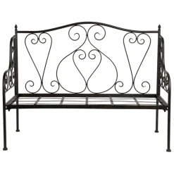 Banquette 2 places en fer forge brun - Volute