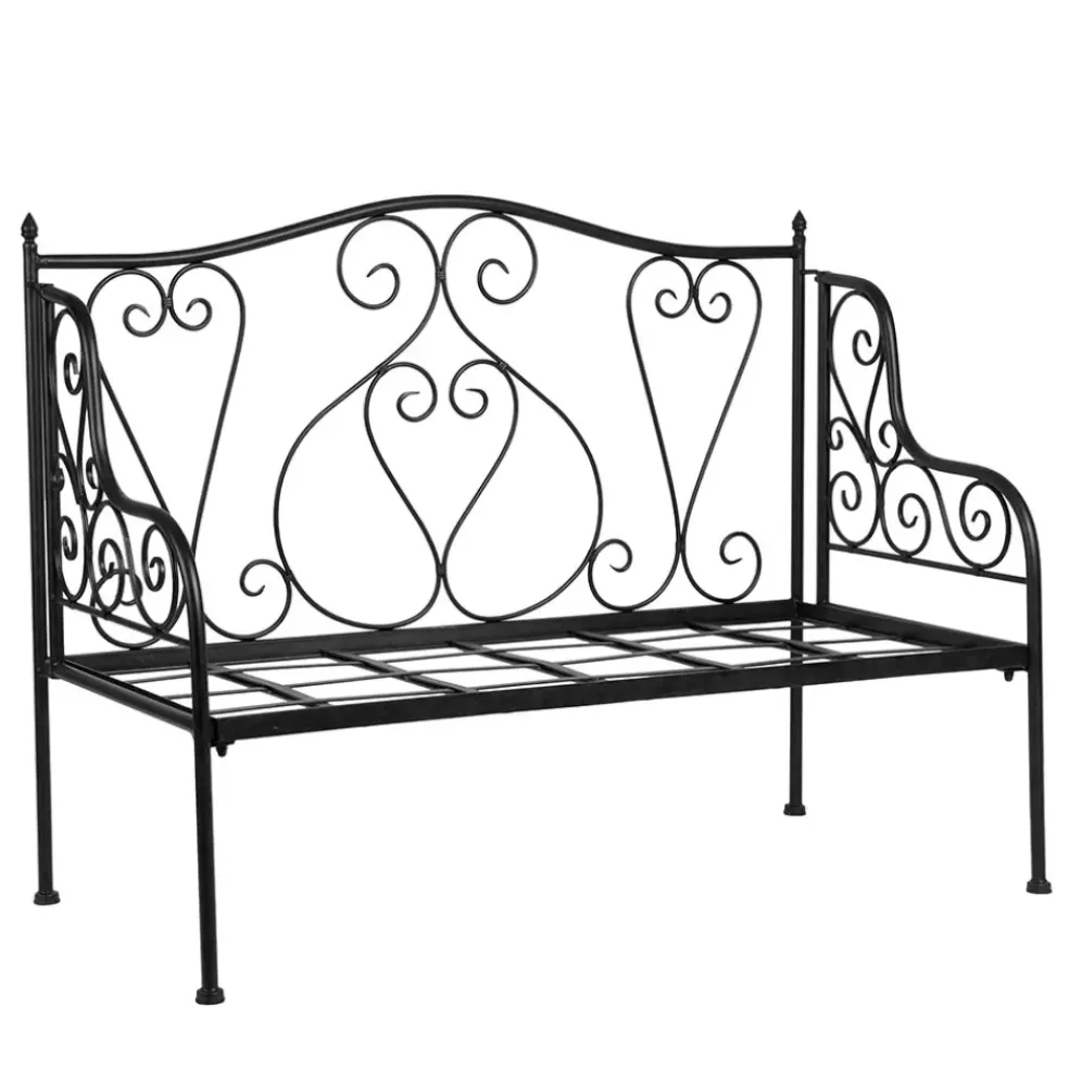 Banquette 2 places en fer forge brun - Volute