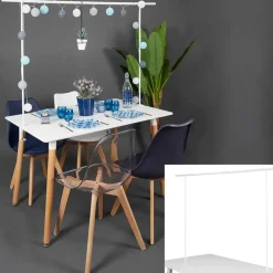 Barre decorative de table ajustable blanc