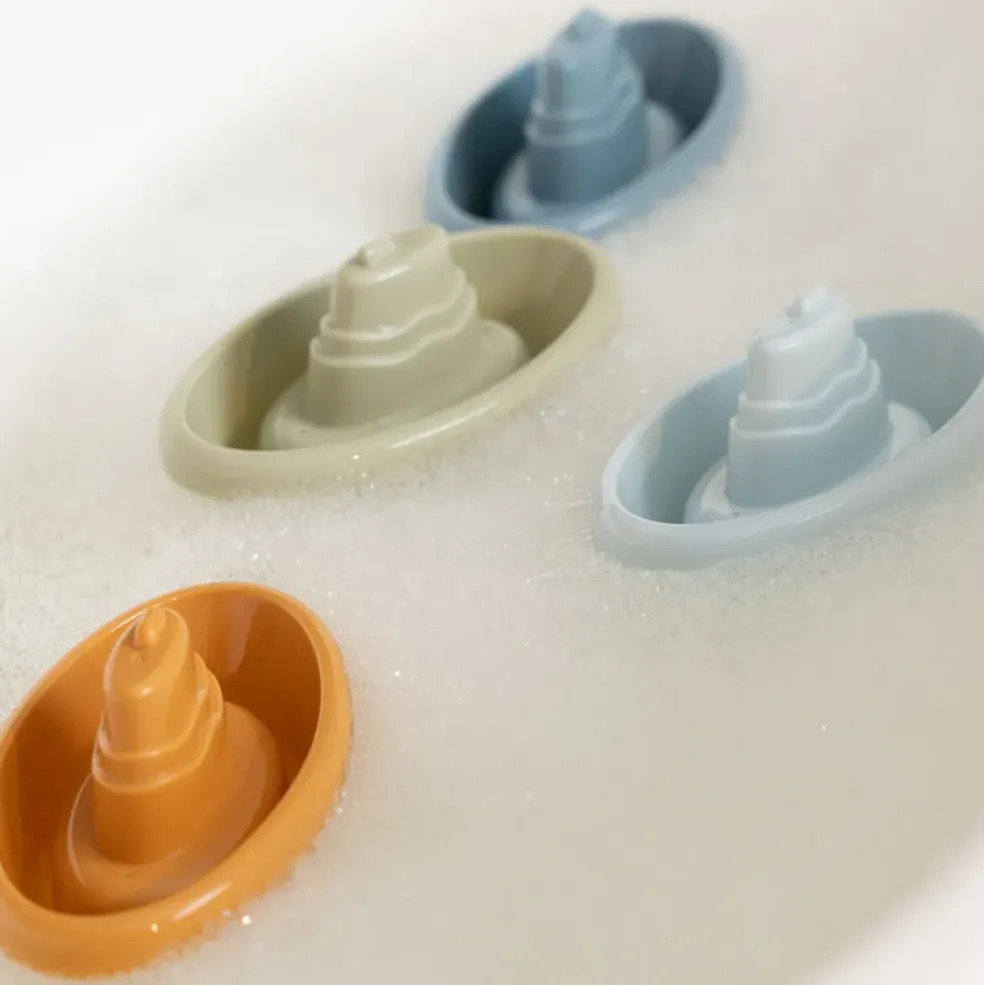 Bateaux de bain à empiler bleu
