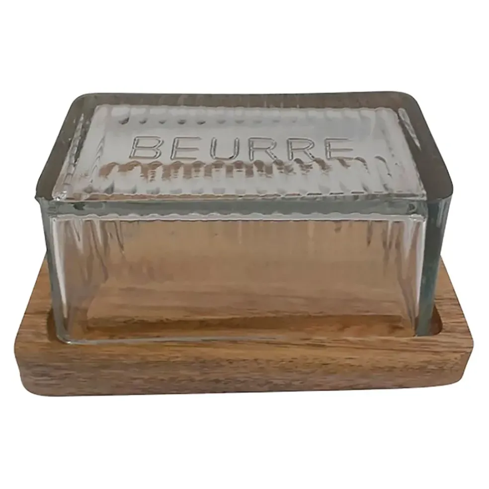 Beurrier en verre et manguier - grand office
