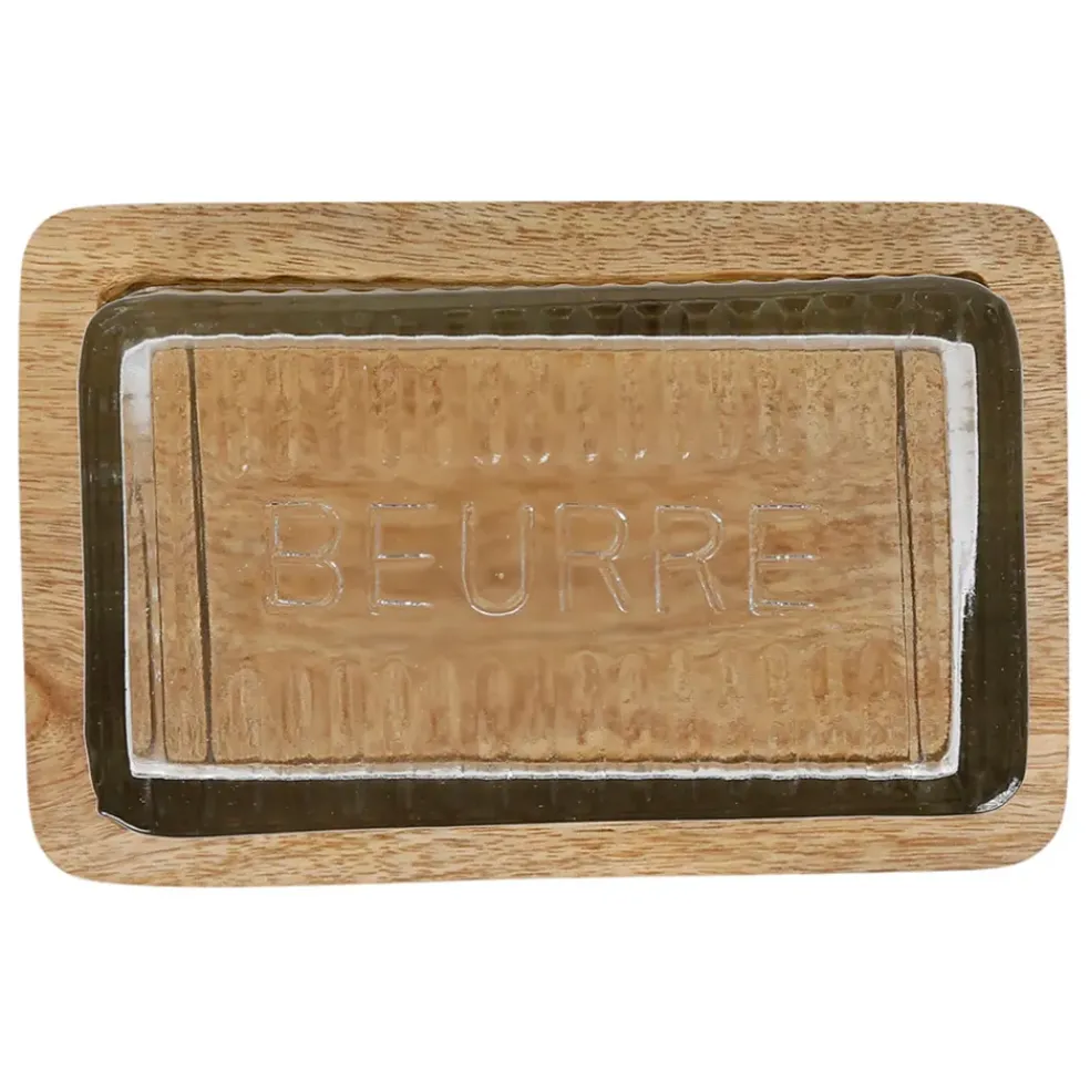 Beurrier en verre et manguier - grand office