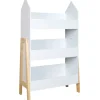 Bibliotheque gabriel blanc en pin