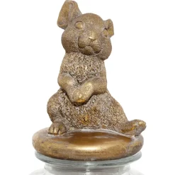 Bocal en verre avec couvercle lapin mordoré - Floreal