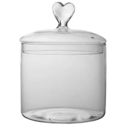 Bocal en verre coeur papille