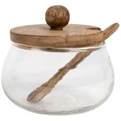 Bocal en verre et manguier naturel - Duo