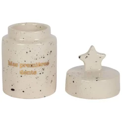 Boite a dent bonheur en grès blanc d4cm - Bonne Etoile