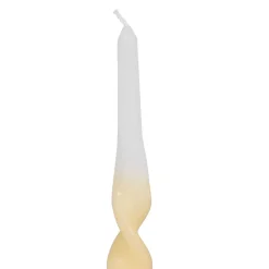 Boite de 3 bougies chandelle jaune 50g - Torsade