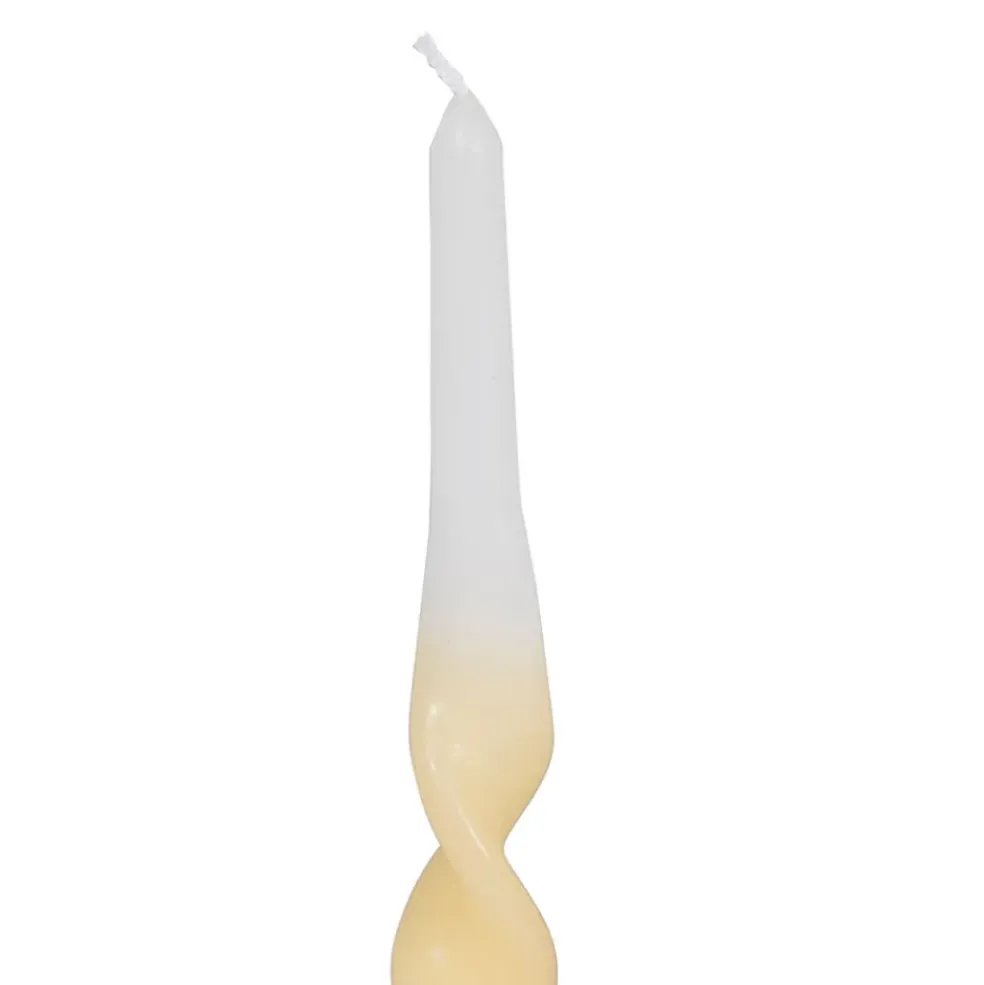 Boite de 3 bougies chandelle jaune 50g - Torsade