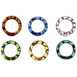 Boite de 6 ronds de serviette en verre multicolore - Colorea