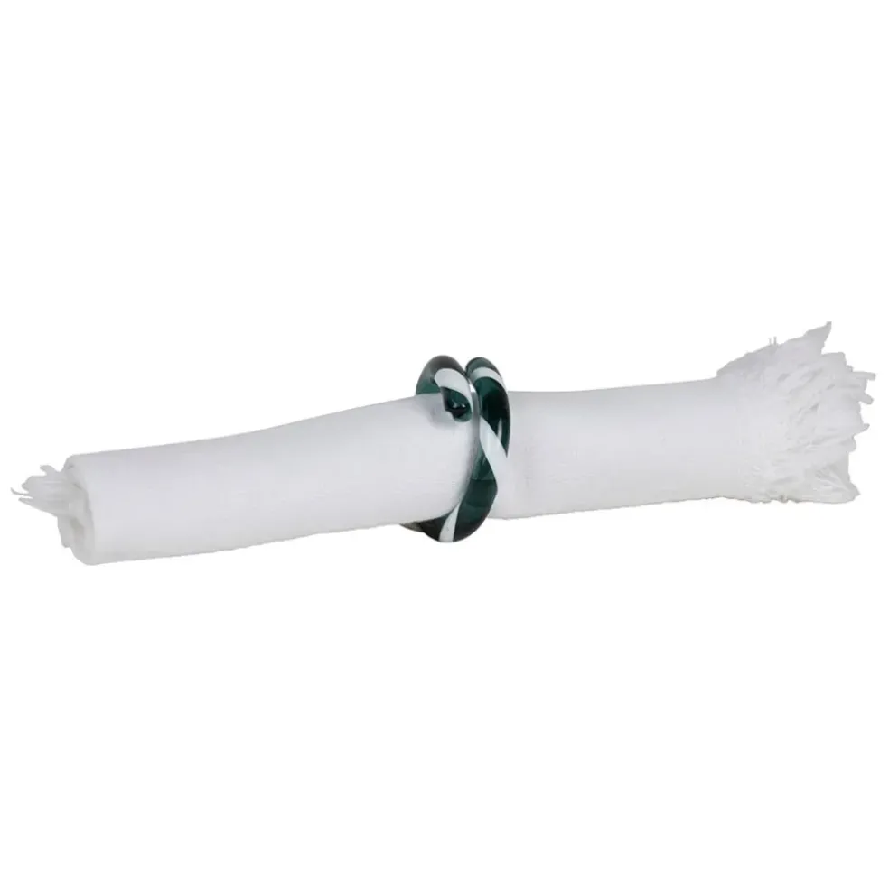Boite de 6 ronds de serviette en verre multicolore - Colorea