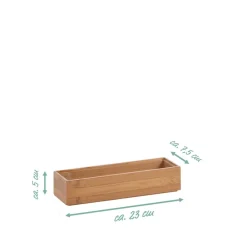Boite de rangement en bambou 23x7.5xh5cm