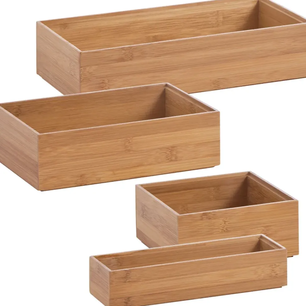 Boite de rangement en bambou 23x7.5xh5cm