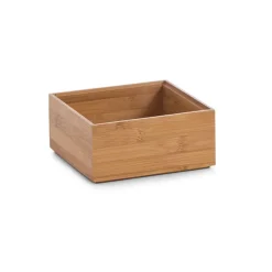Boite de rangement en bambou 15x15xh7cm